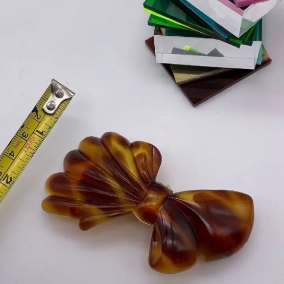 Made in France VTG Barrette French Tortoise Hair Clip - Picture 4 of 4